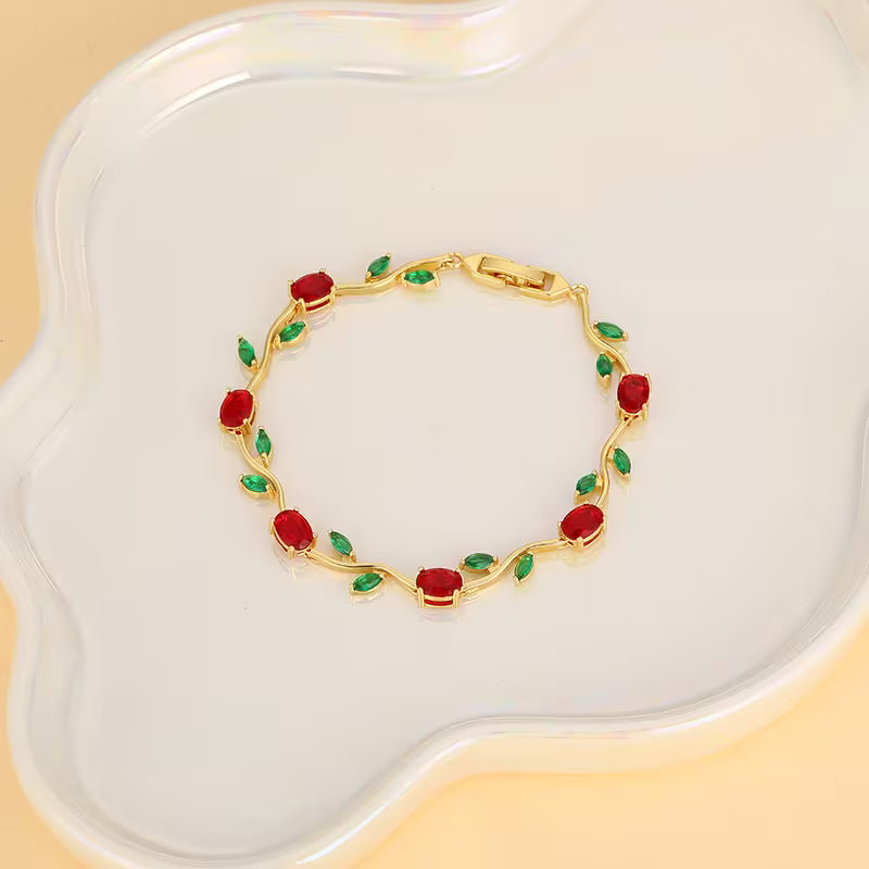 “Tulipan con circones” Pulsera exclusiva + box de regalo
