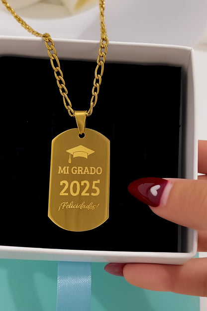 "Placa de Recuerdo” Collar militar personalizado + box de regalo