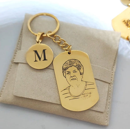 "Siempre Unido a Ti" pack de 2 Llaveros personalizados + box de regalo