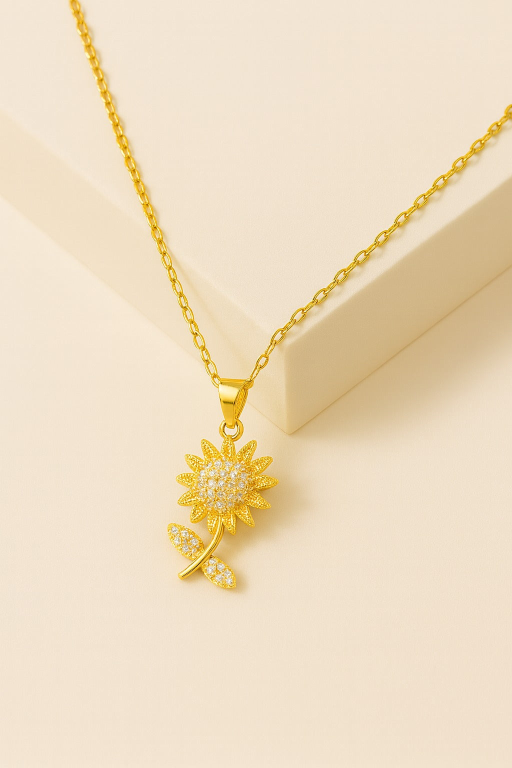 “Girasol del Recuerdo” Collar Girasol + Box de flores amarillas